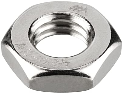 meinschraubenversand.de - Dadi esagonali (forma bassa, con smusso) M8 a norma DIN 439/ISO 4035 – Semidadi A2 V2A in acciaio inox – dado standard piatto – M8 25 pezzi