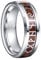GALANI 8 mm Silber Wolfram Ring mit Holz und Wikinger Skript Inlay für Männer Frauen Wolframkarbid Trauringe Hochzeit Jahrestag Verlobungsring Größe 54 bis 70, Holz