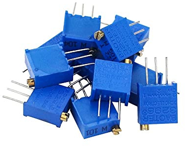 ezqnirk 10pcs 3296W Potentiometer Präzision einstellbarer Widerstand Multiturn Trimmer Potentiometer, 1K Ohm, Blau