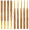 Häkelnadel-Set, ergonomischer Griff für arthritische Hände, 2,0–6,0 mm Holzgriff, extra leichte Stricknadeln für Anfänger und Häkelgarn