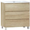 Baikal Mueble de Baño TRIX. Mueble 3 cajones, con Patas. Varios Acabados y Medidas. Mueble Montado. 3 Cajones 80 cm Nature