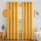 MIULEE 2er Set Voile Vorhang Sheer Leinenvorhang mit Ösen Transparente Unregelmäßige Textur Gardine Ösenschal Fensterschal Lichtdurchlässig für Schlafzimmer 225 x 140cm (H x B) Gold
