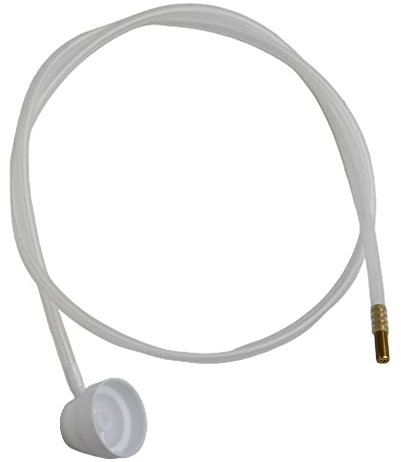 Puupaa Sprühdosen Verlängerung, flexibler Schlauch transparent mit Metall-Sprühdüse, 60 cm, 1 Stück