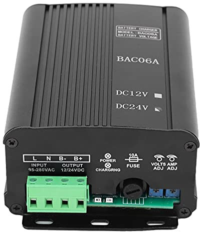 Chargeur Automatique de Batterie, Batterie de Groupe électrogène Diesel, AC100 à 240 V Type de Commutateur D'alimentation de Groupe électrogène Diesel BAC06A pour L'extérieur(DC12V6A)