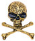 lmoikesz Punk Stil Totenkopf Brosche Crossbones Designer Vintage Broschen für Frauen Modische Broschennadeln Ostern Thanksgiving Schmuck, Gold