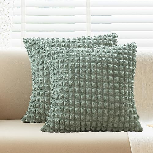 Stfery Kissenbezug 45x45 Mint, Grüne Kissenbezüge Türkise Kissenbezüge Sofa Wohnzimmer Heim Schlafzimmer Deko
