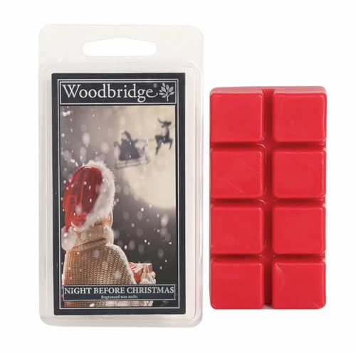 Woodbridge Duftwachs Set Night Before Christmas (4X) | Weihnachts Duft | Bis zu 8h Duftdauer je Melt | Für Duftlampen & Wachswärmer | Hochwertiges Paraffinwachs | Raumduft für Zuhause & Büro