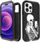 Pegmode for iPhone 14 Pro Case - Heavy Duty Protective Designer Selfie Skeleton Cute Cartoon Hard Shockproof Bumper Phone Cases for Apple iPhone 14 Pro for Girly Women Men Girls Boys Teens