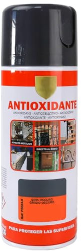 various-Pintura Spray Antioxidante Gris Oscuro 400 Ml para las Superficies de Metal, Hierro y Aluminio,Pack de 1 Unidad