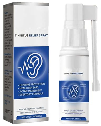 Tinnitus Relief Spray, 60ml Tinnitus Relief for Ringing Ears, Tinnitus Relief Spray, Ohrenschmalz-Reinigungs-Pflegespray (1pcs)