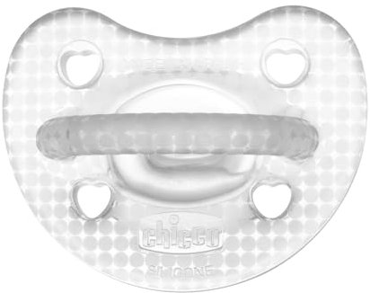 Chicco PhysioForma Gommotto Luxe, Ciuccio in Silicone 2-6 Mesi, Gommotto Morbido e Delicato, 2 Pezzi, New version, Neutro