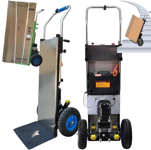 ZILOOK Elektrische Sackkarre,Elektrisch Sackkarre Treppensteiger, Teleskopsgriff, Abnehmbarer Akku (48 V/36 Ah), Wartungsfreier/BüRstenloser 1200W Motor – Treppen Rauf Und Runter