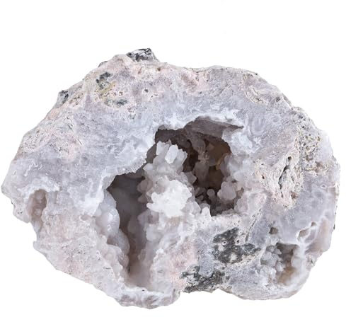 Nupuyai Natürlicher Achat Stein Druse Geode Kristall Rohstein, Unregelmäßiger Achat Kristall Mineralien Stein Feng Shui Heilstein Achat Deko für Garten Haus, Klein
