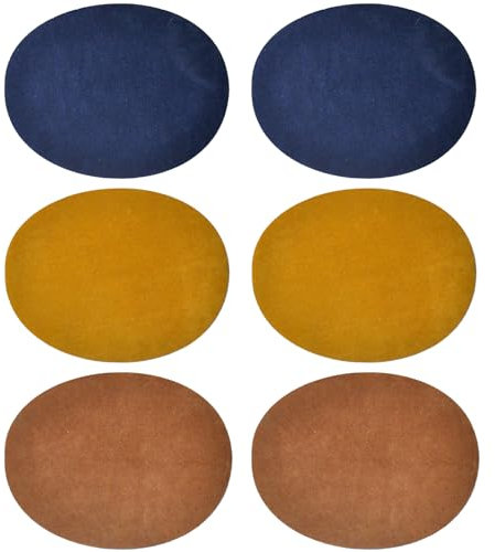 Elbow Patches, Elbow Patches for Jumpers, Elbow Patches 6Pcs Oval 3 Color Iron on Patches Decorative DIY Suede Elbow Patches Repair Patches for Clothes Jeans Jackets Tops
