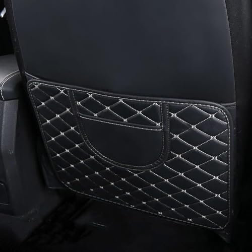 PGYREUGQ Auto Rücksitz Anti Kick Pad Für Ren-Ault Kadjar Renault Zoe, PU Leder Autositz Rückenlehne Anti-Kick Pads Rückenlehnenschutz Innere Zubehör,A