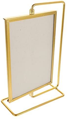 GARVALON Familienbilderrahmen aus Eisen Drehbarer Tisch Fotohalter im Vintage Stil Dekorativ für Wohnzimmer und Schlafzimmer