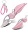 Vividstill Mini Taschenmesser, cooles EDC Klappmesser mit Griff aus Aluminiumlegierung, tolles Geschenk Kleines messer für Männer Outdoor Camping (rosa)