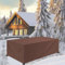 Couverture de Protection Meubles 160 x 320 x 160 cm Imperméable, Résistance Au Vent, Anti-UV, Indéchirable, Housse de Protection Salon de Jardin Carré, pour Tables,Chaise,Canapé, ‎Marron