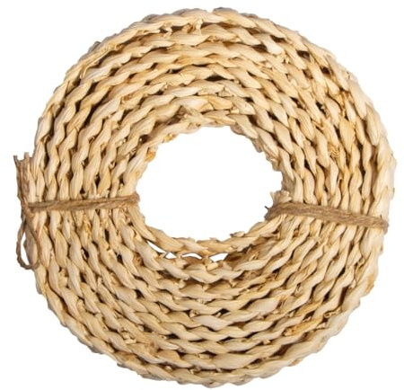 Rayher Maisblatt-Band, 5fach geflochten, Bündel 3 m, 2,5 cm breit, natur, Naturmaterial, flechten, wickeln, dekorieren, 41008000