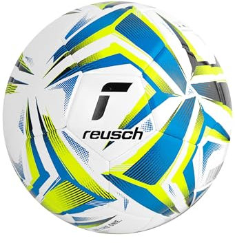 Reusch Attrakt Silver Trainingsball|Fußball|Handgenäht für besondere Haltbarkeit|Wetterfest und Abriebfest|Präzise Flugbahn und Kontrolle|Ideal für Training, Schule und Freizeit