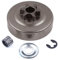 Kit de 3/8 6T Pignon Embrayage, Kit de Roue Dentée 3/8 6Z avec Roulement à Aiguilles et Rondelle de Retenue pour Tronçonneuses MS170, MS180, MS210, MS230, MS250, Référence 1123 640 2005
