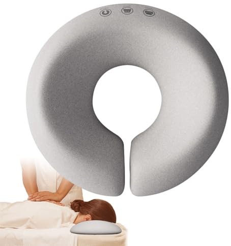 Afenau Massage Pillow Face Down, Prone Pillow Massage Headrest for Bed, Comfortable Beauty Pill-ow, Ergonomic Face Cradle Cushion for Spa, Salons (Grey)
