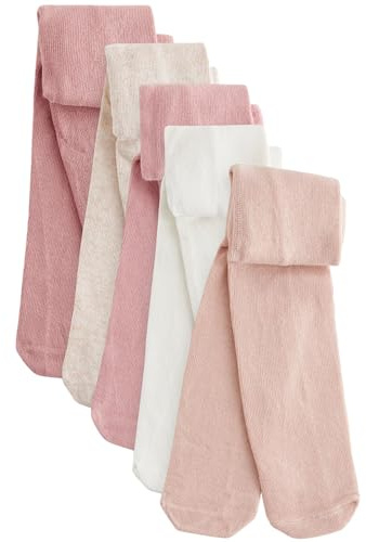Next Bambina Confezione da 5 paia di collant per neonati Rosa 3 Mesi