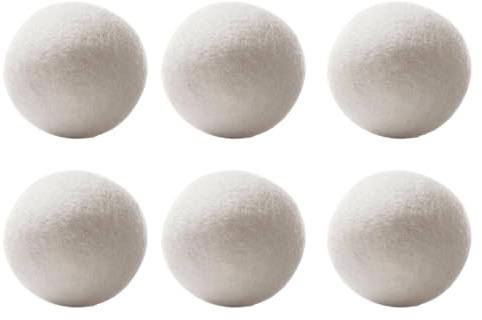 Wolltrocknerbällchen - 6pcs Bio -Waschpflege, nachhaltige Wollgewebeweichbälle, energiesparende wiederverwendbare Trocknerblatt Ersatz | Routine -Kugel Hause für schnelles Trocknen, Frische