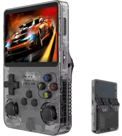 Nostalgic Lab Infinity Console | Alles in einem Retro-Gaming，Neue R36S Open-Source-Handheld-Spielkonsole, vollständig aufgerüstet, 64 GB TF-Karte