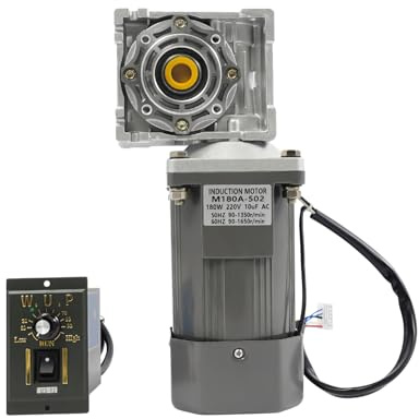 AC 220V 180W 50K Elektrisches Schneckengetriebe Motor mit Drehzahlregler, Einstellbare Drehzahl Getriebemotor Schneckengetriebemotor weithin in CNC-Ausrüstung, Mechanische Ausrüstung, Fräsmaschinen