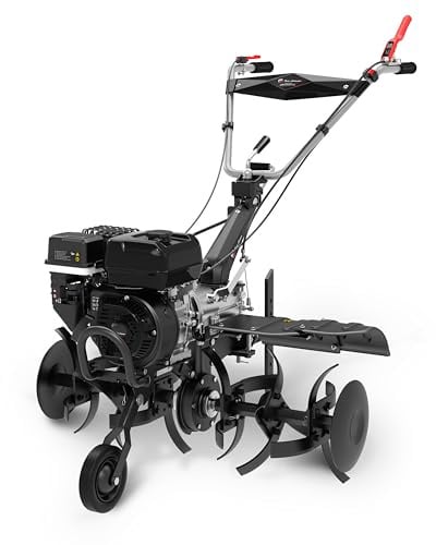 Motocoltivatore termico 4T 212 Cm3 7CV Larghezza di Lavoro 56-76 cm - Motobinatrice termica 7CV Motore 4T 212 Cm3 Larghezza di Lavoro 56-76 cm Camminata Anteriore e Posteriore Tonino Lamborghini