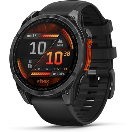 Garmin [Reacondicionado fēnix 8-47mm - Reloj de Alto Rendimiento GPS Multideporte con Pantalla táctil AMOLED, Linterna LED, Mapas y hasta 16 días de autonomía, Negro, Reacondicionado