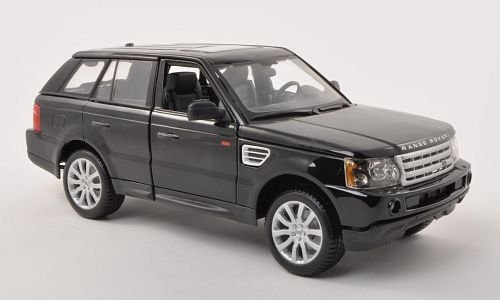 Land Rover Range Rover Sport, schwarz, LHD , Modellauto, Fertigmodell, Bburago 1:18