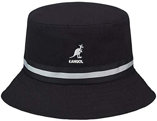 Kangol Stripe Lahinch Bucket Hat, Black, Small