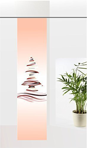 gardinen-for-life Flächenvorhang Wave Christmas red, Weihnachten Schiebevorhang mit Druck-Motiv, Gr.60x245 cm tolles Motiv
