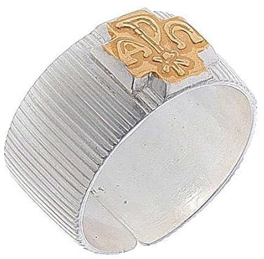 Holyart Bischofsring Silber Alpha Omega und Chi-Rho