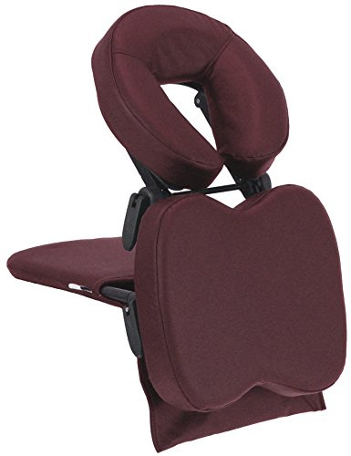 WellTouch TRAVEL Mate, Tischaufsatz mit Verstellbarer Kopfstütze für Mobile Massage, statt Massagestuhl, klein & leicht, inklusive Transporttasche (Burgund)