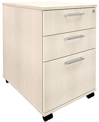Optima Rollcontainer m. Hängeregister 60cm tief Ahorn Rollschrank Büro Container