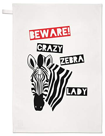 Gift Base Attention Fou Zèbre Coccinelle Torchon Chiffon de Vaisselle