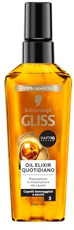 Schwarzkopf Gliss Oil Elixir Täglich, 75 ml, pflegendes und feuchtigkeitsspendendes Haaröl, angereichert mit HAPTIQ System, Serum für geschädigtes und trockenes Haar