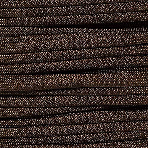 Paracord Planet Einfarbiges Paracord mit 7 Strängen, Typ III, Nylonschnur für Innen- und Außenaufgaben, Säurebraun (15,2 m)