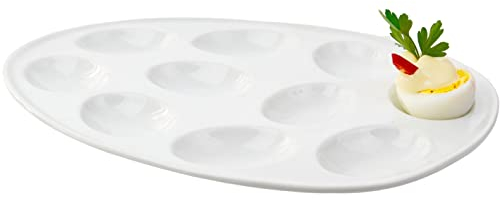 Porzellan Eierteller für 10 halbe Eier
