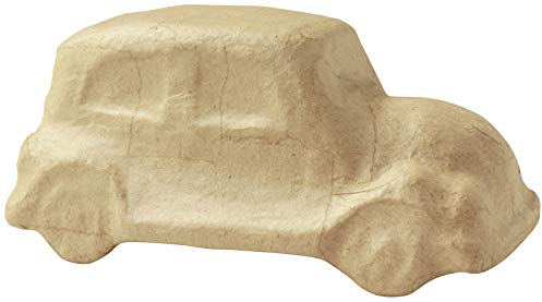 Décopatch SA210C Auto (aus Pappmaché, 14,5 x 7,2 x 7 cm, zu Personalisieren) 1 Stück natur