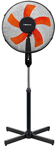 Belaco Stand Fan Pedestal fan 16 Oscillating free stand fan Floor fan adjustable height Black & Oranage