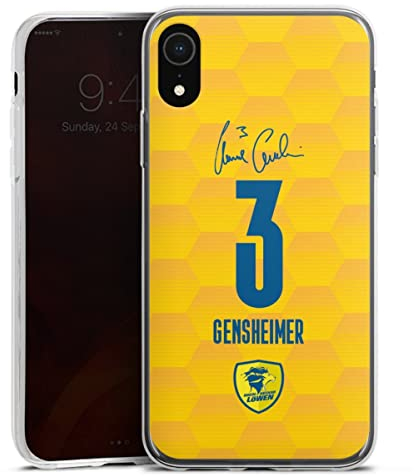 Slim Case extra dünn kompatibel mit Apple iPhone Xr Silikon Handyhülle transparent Hülle Rhein-Neckar-Löwen Handball Gensheimer