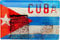 Tin Sign Blechschild 20x30 Cuba National Flagge auf Mauer Used Look Design Karibik Urlaub Ferien Reisen Mexico Havanna Kuba
