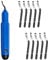 Fyfjur Deburring Tool Set, Hand Deburring Tool, Deburring Scraper Tool, Burr Remover Tool with Swivel Head Handle and 10pcs Replacement Blades, for Cutting Deburrs Metal, Wood or Plastic