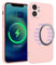 ICOVERI Coque Silicone Magnétique pour iPhone 12, Compatible avec MagSafe, Housse Protection Complète, Aimants Intégrés, Antichoc, Étui de Protection en Silicone (Rose, iPhone 12)