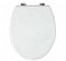 Optimal Products MDF Toilet Seat Novelty Design Stainless Steel Hinges All Printed Loo Seats All Printed ON 3 Sides (Plain White Design)
