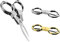 SHULLIN 2 Stücke Scheren Mini Faltschere Allzweckschere Bastelschere Angelschere Edelstahl Scheren mit Schlüsselring Loch für Haushalte Schule Büro Handwerk Camping Manual Arbeiten(Silber Gold)